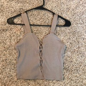 tan crop top